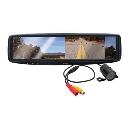 Boss Monitor Retrovisor   4.3" - Con Camara De Reversa"""