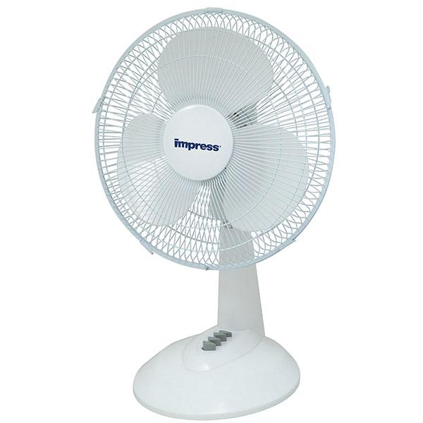 Impress Ventilador De 12" Con Aspas De Plastico De Dos Velocidades