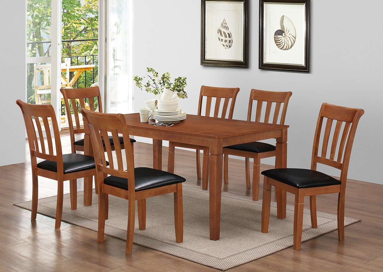 Comedor  Rectangular c/6 Sillas Oak